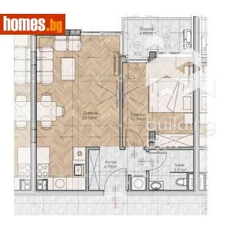 Двустаен, 71m²