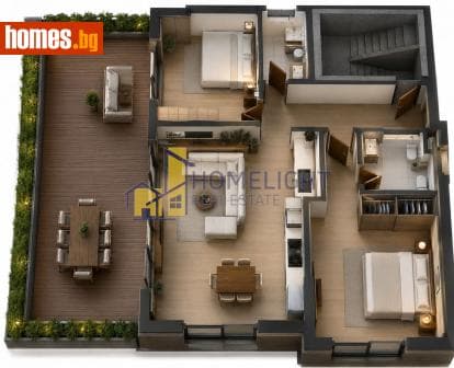 Тристаен, 208m²