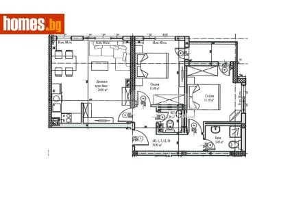 Тристаен, 85m²