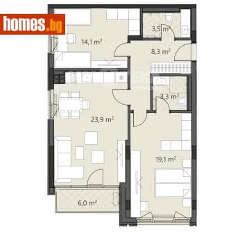 Тристаен, 108m²