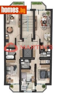 Тристаен, 121m²
