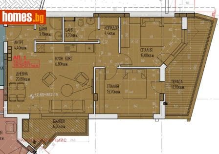 Тристаен, 130m²