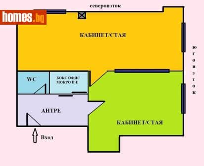 Двустаен, 65m²