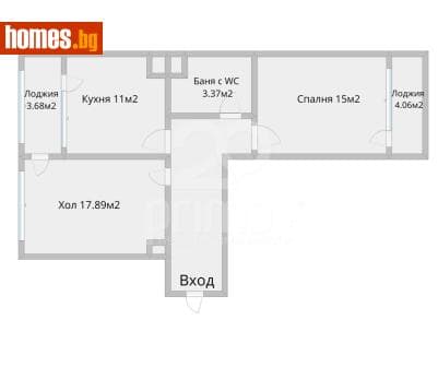 Двустаен, 65m²