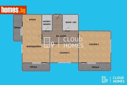 Тристаен, 93m²