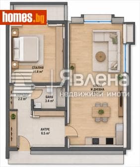 Двустаен, 66m²