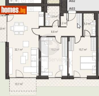 Тристаен, 115m²