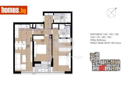 Тристаен, 101m²