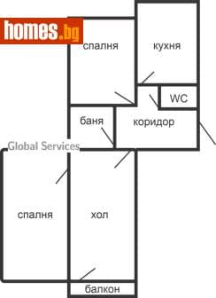 Тристаен, 88m²