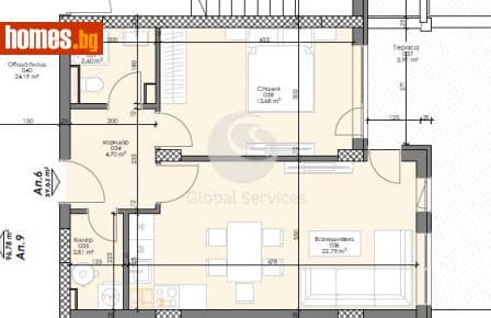 Двустаен, 70m²