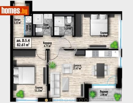 Тристаен, 97m²