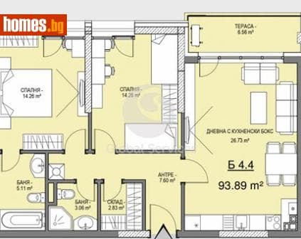 Тристаен, 107m²