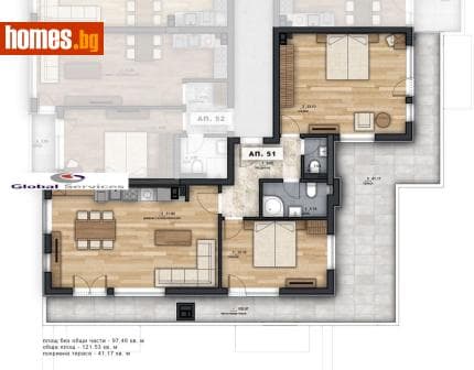 Тристаен, 162m²