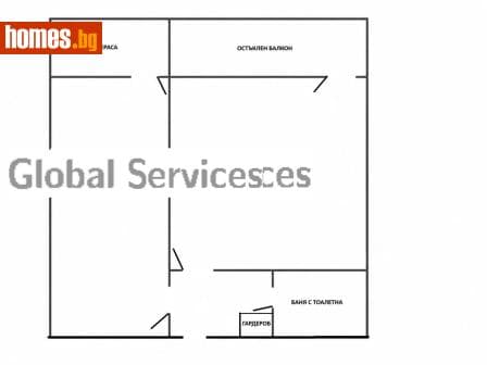 Двустаен, 50m²