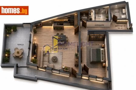Двустаен, 116m²