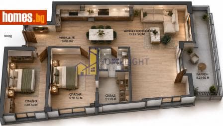 Тристаен, 108m²