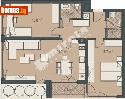 Тристаен, 106m²