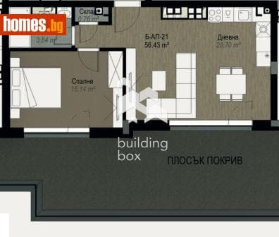 Двустаен, 97m²