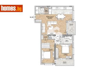 Тристаен, 123m²