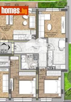 Двустаен, 62m²
