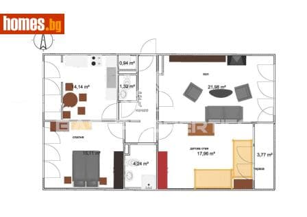 Тристаен, 88m²