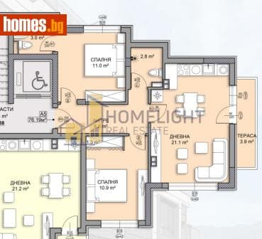 Тристаен, 105m²