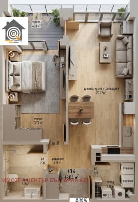 Продава 2-СТАЕН град София, Дървеница 174 800 € 341 879.08 лв.