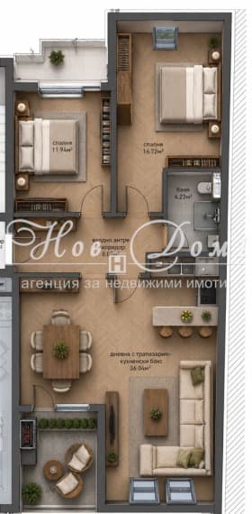 Продава 3-СТАЕН град София, Младост 2 320 850 € 627 528.06 лв.