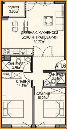 Продава 3-СТАЕН град София, Обеля 2 146 200 € 285 942.35 лв.
