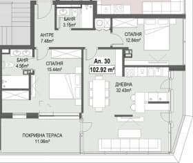 Продава 3-СТАЕН град София, Кръстова вада 293 000 € 573 058.19 лв.