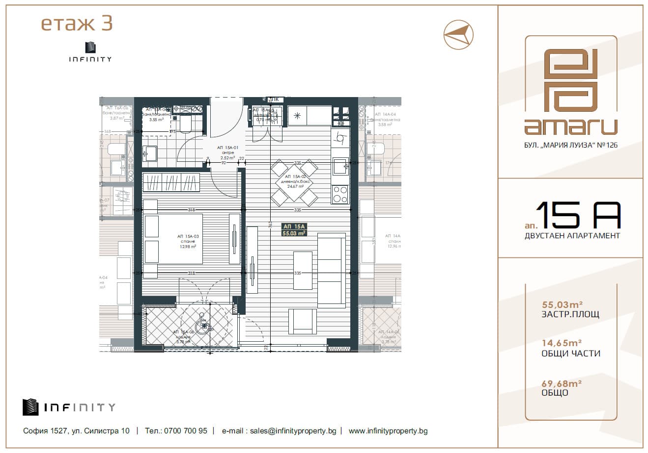 145 290 € 284 162.54 лв.,, Продава 2-СТАЕН, град София, Център
