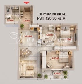 Продава 3-СТАЕН град София, Лагера 330 812 € 647 012.03 лв. Цената е без ДДС